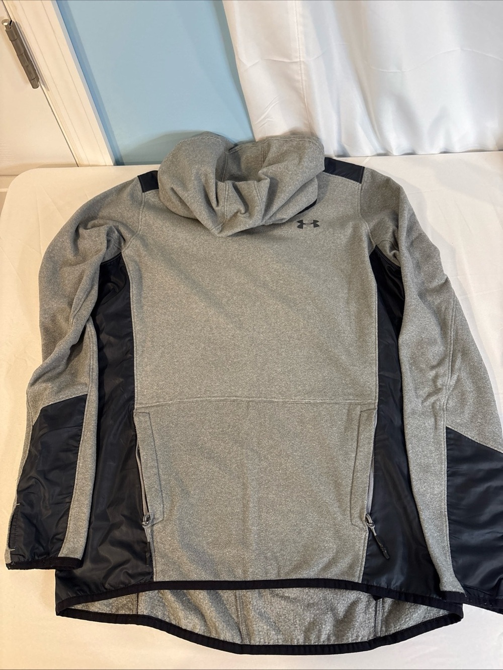 Under Armour Gray and Black Hooded Performance Jacket women